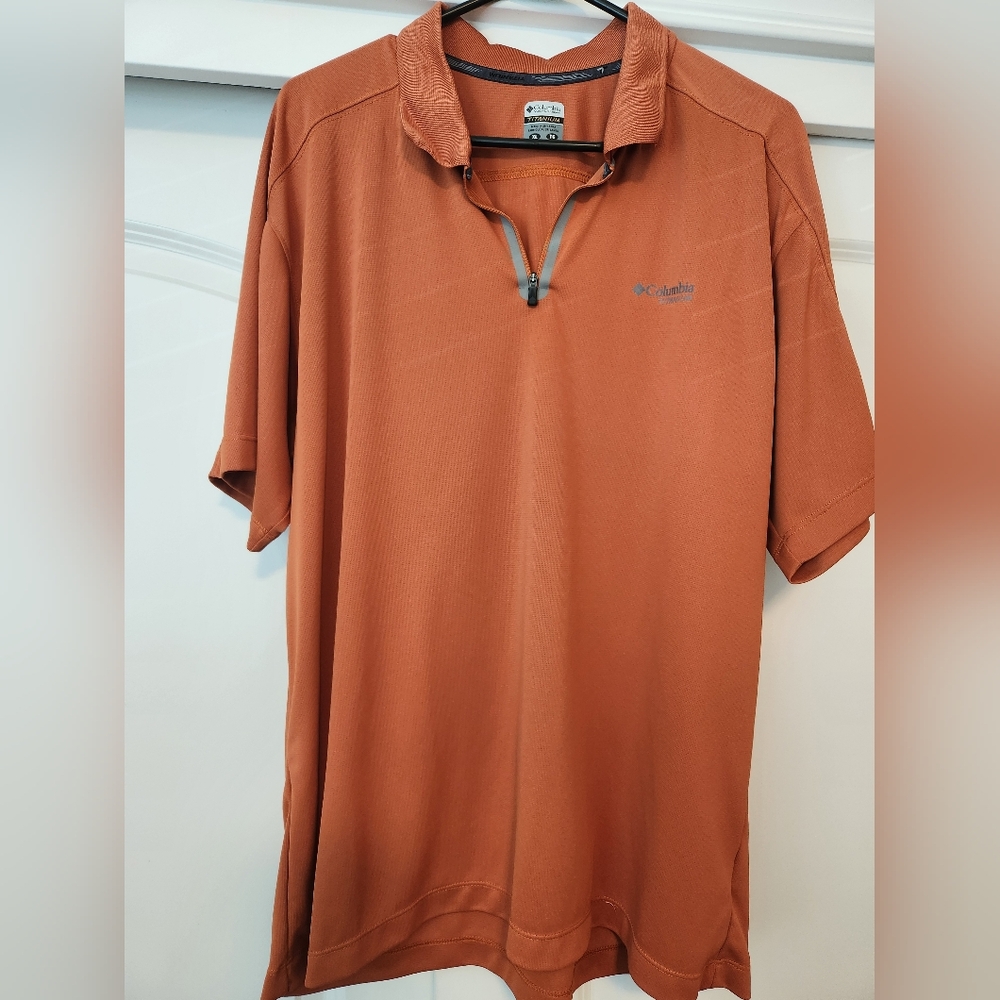 Columbia Orange Performance Polo Shirt